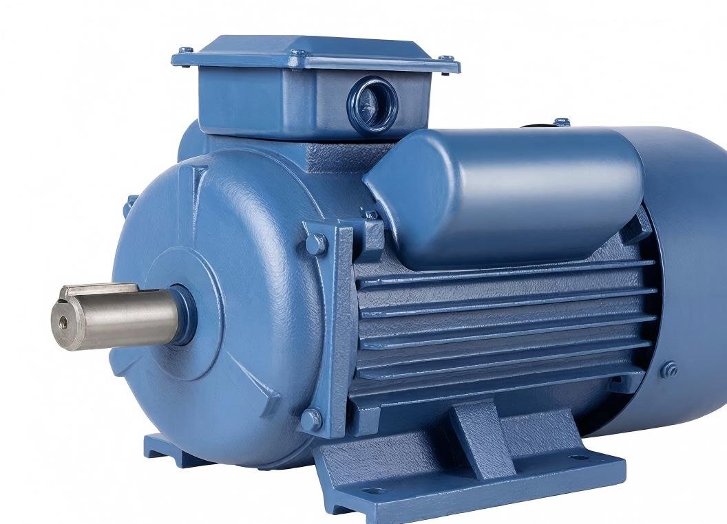 Pure copper core electric motor for chaff cutter machine showing copper windings and heavy-duty cooling housing