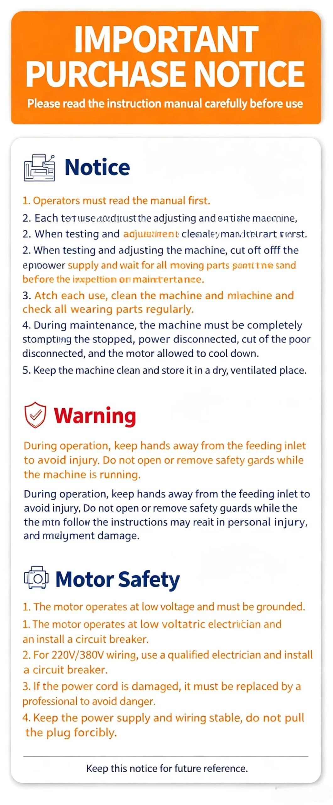 Sunto feed pellet machine purchase checklist: confirm capacity, power supply, pellet size, voltage and spare parts before ordering