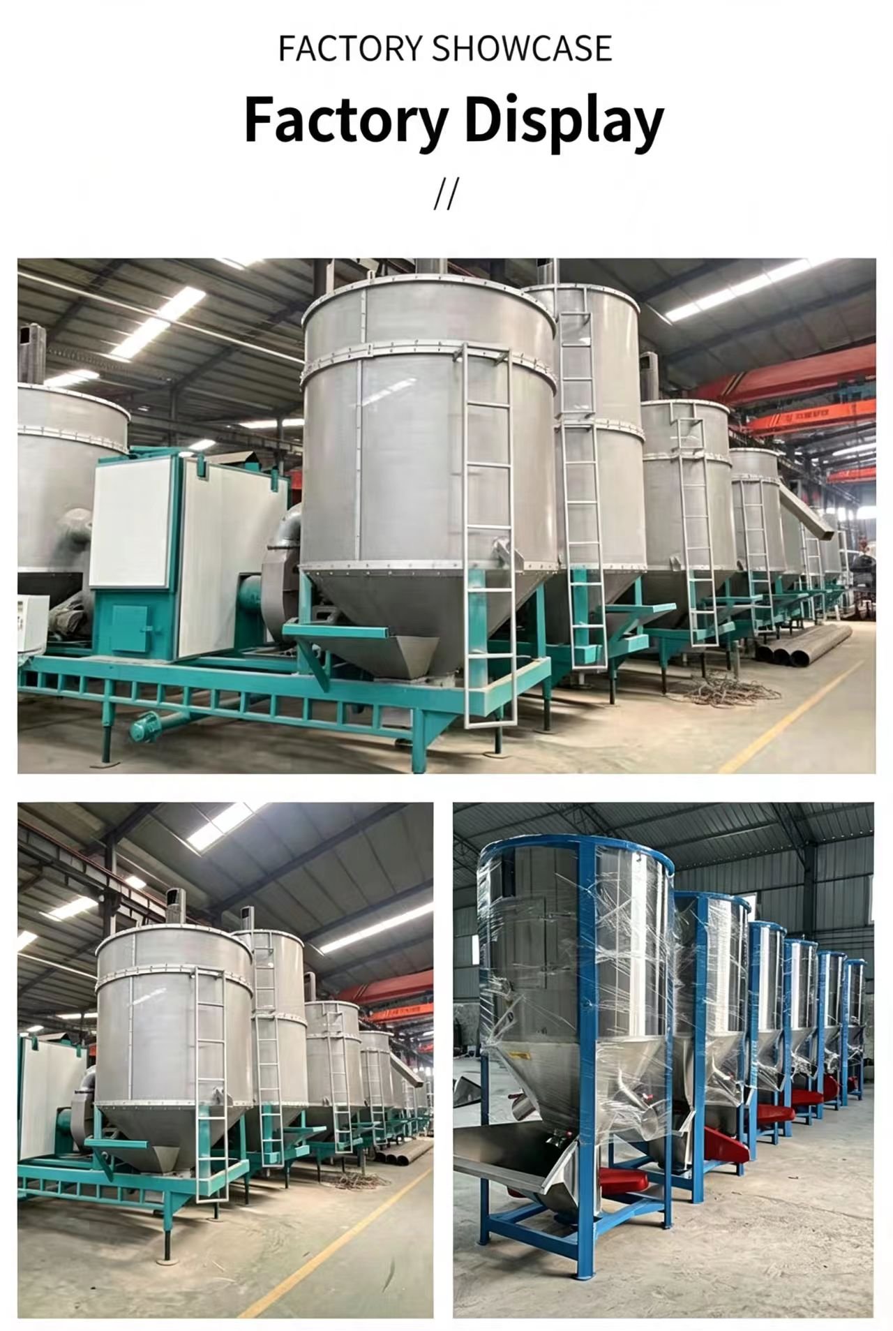 Sunto mobile grain dryer factory display manufacturing workshop