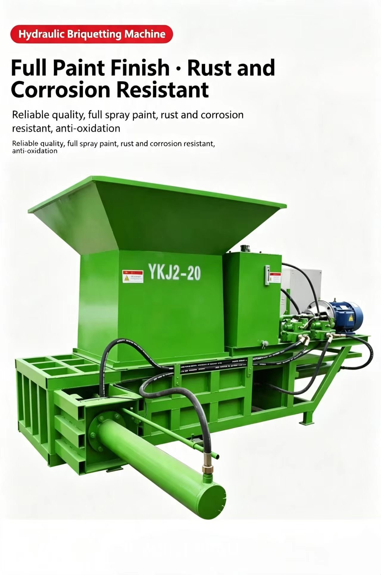 Sunto 9YF-70 fully automatic hydraulic square baler with diesel engine in field