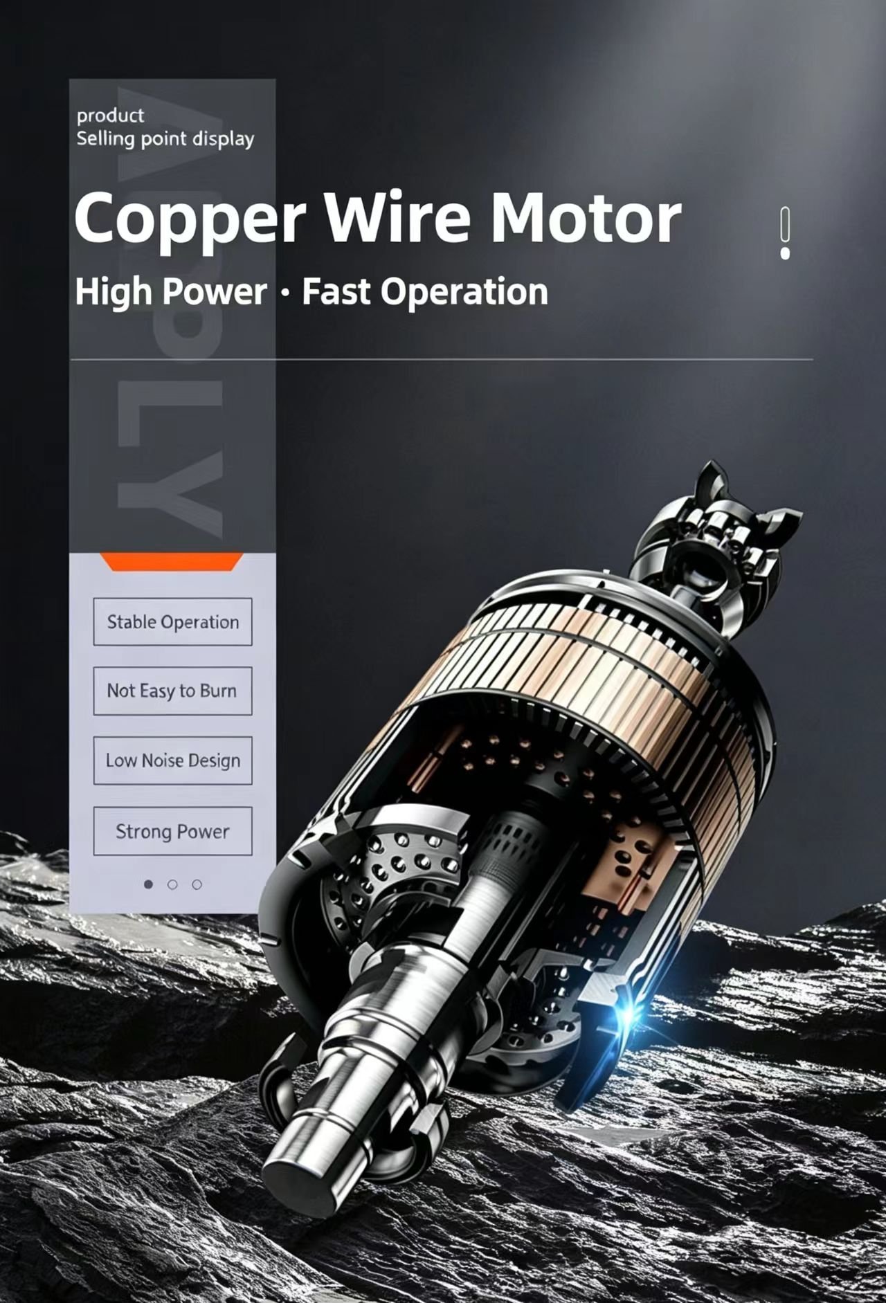 Sunto hammer mill copper wire motor cutaway view showing stable operation, not easy to burn, low noise design and strong power